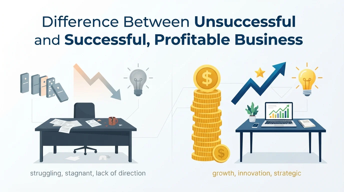 Difference Between Unsuccessful and Successful, Profitable Business