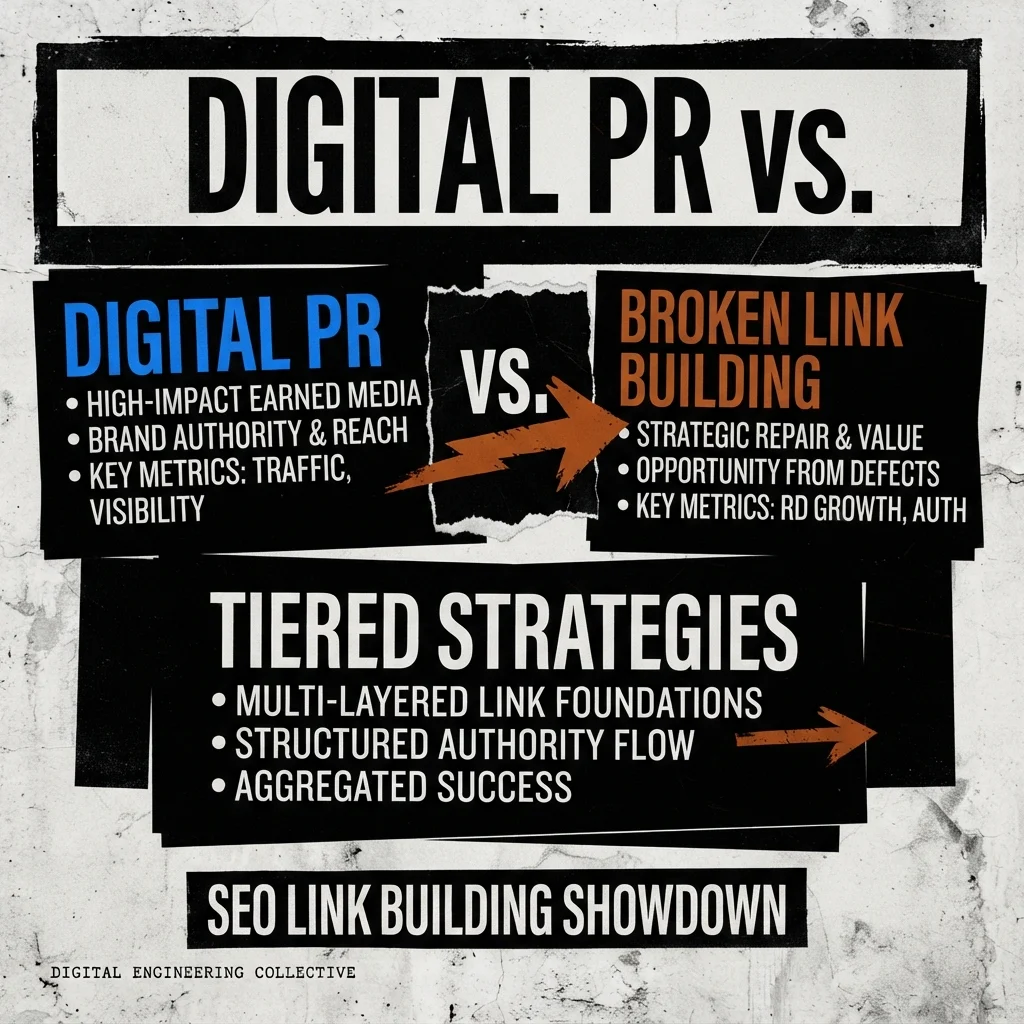Digital PR vs. Broken Link Building vs. Tiered Strategies